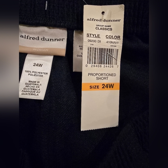 Alfred Dunner Classic Navy Pants Size 24W Short - Picture 6 of 6